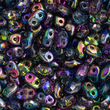 *Czech Miniduo Beads Magic Blue Pink 6g