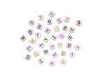 Alphabet Cube Beads 8mm Multi Colour Assorted 36/Pk