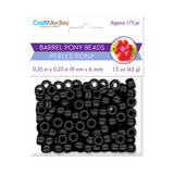 Crow/Pony Beads Opaque Black 175/pk