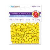 Crow/Pony Beads Opaque Yellow 175/pk