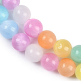 Selenite Pastel Mixed Beads 6.5mm Round Grade AB (Natural/Dyed) 15-16" Strand