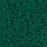 11/0 Miyuki Seed Beads #0147F Tr Matte Dark Green 22g