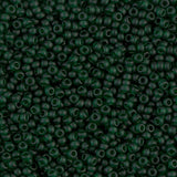11/0 Miyuki Seed Beads #0156F Tr Matte Emerald 22g