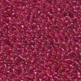 11/0 Miyuki Seed Beads #1436 Silver Lined Raspberry 22g