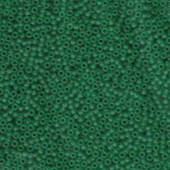 11/0 Miyuki Seed Beads #0147F Tr Matte Dark Green 22g