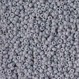 11/0 Miyuki Seed Beads #0498 Opaque Cement Grey 22g