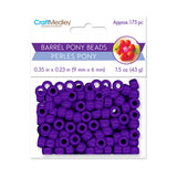 Crow/Pony Beads Opaque Purple 175/pk