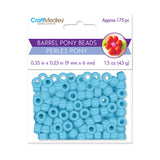 Crow/Pony Beads Opaque Light Blue 175/pk