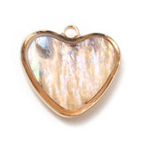 Heart Enamel Charm 15x16mm 14kt Gold Plated 1/pk