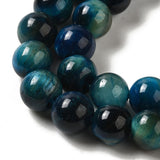 Tiger Eye Blue Beads 6mm Round (Natural/Dyed) 15-16" Strand