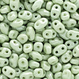 Tchèque Miniduo Perles 8g Craie Vert Clair Lustre