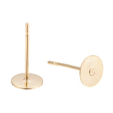 24kt Gold Plated Stainless Earring Studs with 8mm Pad 100/pk