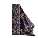 Cotton Fabric Floral and Geometric Dance - Half Yard