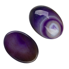13x18mm Agate Purple (Natural/Dyed) Cabochons 2/pk