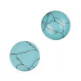 Gemstone Cabs, Round 12mm Turquoise (Synthetic/Dyed) 2/pk