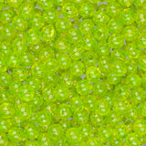 Round Fishing Beads 5mm Gold Flake Lime 55g