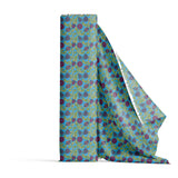 Cotton Fabric Beaded Nouveau Lime - Half Yard