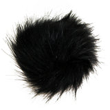 Pom Pom Faux Fur 5" Black