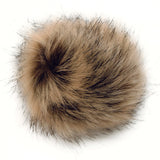 Pom Pom Faux Fur 5" Brown/Black Tip