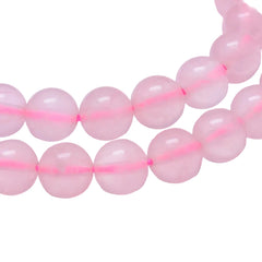 Madagascar Rose Quartz Beads (Natural) 6mm Round Grade AA 15-16" Strand