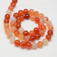 Carnelian Beads 8mm Round (Natural) 15-16" Strand