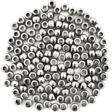Crow/Pony Beads Metallic Silver 150/pk