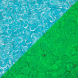 8/0 Toho Seed Beads #2723 Baby Blue / Bright Green 8-9g Vial