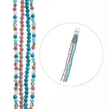 Crystal Lane Bicone 4mm Purple/Blue Mix 4 Strands 7in