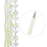 Crystal Lane Ombre Green Roses, Butterflies & Rounds 7in