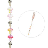 Crystal Lane Mushrooms Pink, Yellow, White 7in