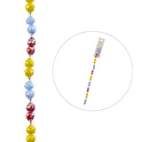 Crystal Lane Pears 8mm Red, Yellow Blue Mix 7in