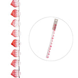 Crystal Lane Petals 12x15mm Red & Clear 7in