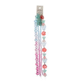 Crystal Lane Roses, Butterflies & Bell Flowers Ombre Teal Pink 7in