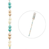 Crystal Lane Pears 8mm White, Cream & Aqua Blue Mix 7in