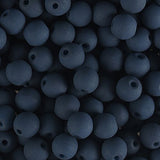 Czech Glass Beads 8mm Round Velvet Black 23/Strand