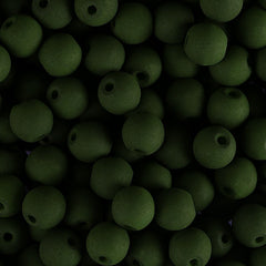 Czech Glass Beads 8mm Round Velvet Dark Green 23/Strand