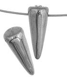 Czech Glass Spike Beads 5x13mm Black Chrome Fullcoat 36/strand