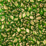 Matubo Czech Gemduo Beads Crystal Halo Lime 13g