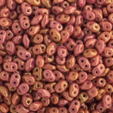 Matubo Czech Superduo Beads Chalk Ruby Luster 22g