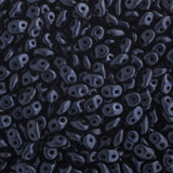 Matubo Czech Superduo Beads Jet Metallic Suede Dark Blue 22g
