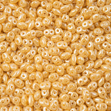 Matubo Czech Superduo Beads Ivory White Luster 22g