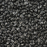 Matubo Czech Superduo Beads Chalk Jet Tweedy Silver 22g