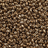 Matubo Czech Miniduo Beads Jet Gold Bronze 13g