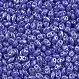 Matubo Czech Miniduo Beads Blue White Luster 13g