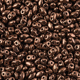 Matubo Czech Miniduo Beads Jet Bronze Luster 13g