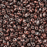 Matubo Czech Miniduo Beads Jet Tweedy Red 13g