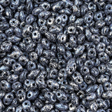 Matubo Czech Miniduo Beads Jet Tweedy Blue 13g