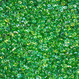 Matubo Czech Miniduo Beads Summer Rainbow Green 13g