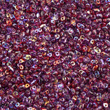 Matubo Czech Miniduo Beads Summer Rainbow Light Violet 13g