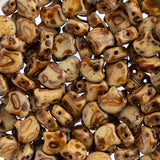 Matubo Czech Ginko Beads Chalk Travertine Dark 12g